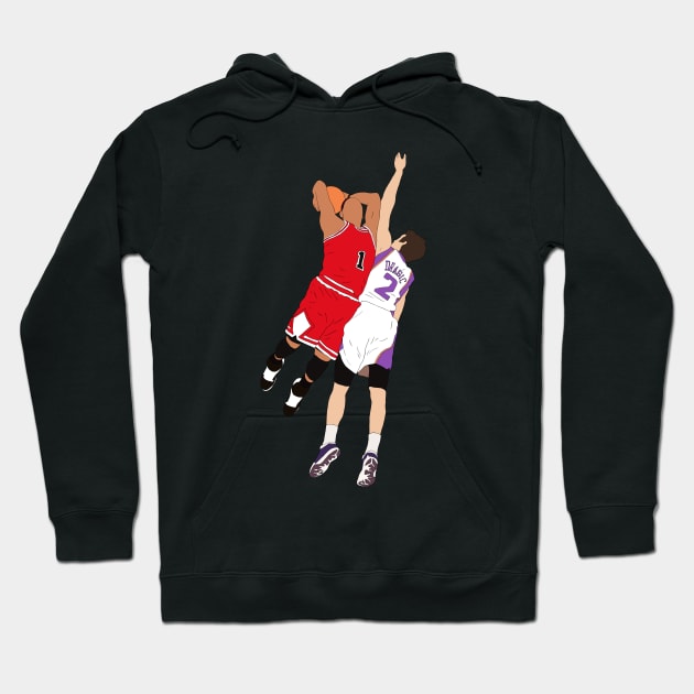 Derrick Rose Dunk On Goran Dragic Hoodie by rattraptees